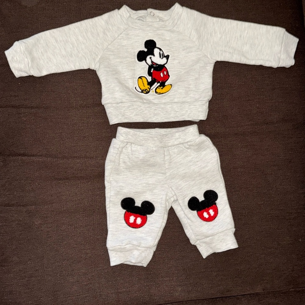 Disney Mickey Mouse Sweatsuit Size Newborn